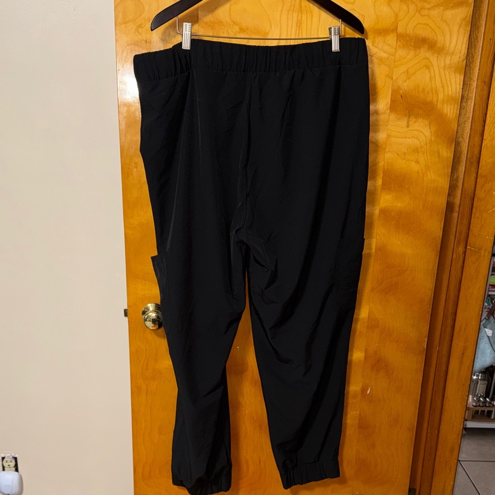 Black Drawstring Scrub Pants - Picture 3 of 4